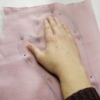 X-Szycie rękawicy do mycia