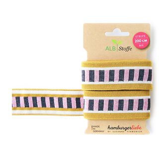 GOTS Taśmy żakardowe eko STRIPE ME ICON [200 cm | 3,5 cm] | Albstoffe | Hamburger Liebe, 
