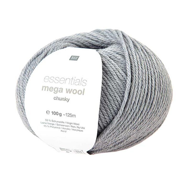 Essentials Mega Wool chunky | Rico Design – jasnoszary,  image number 1