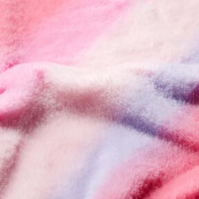 Sztuczne futerko ukośny gradient – róż/liliowy, 