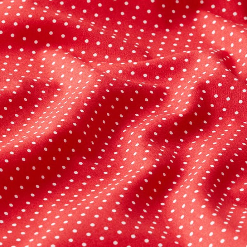 Popelina bawełniana Małe kropki – czerwień/biel,  image number 2