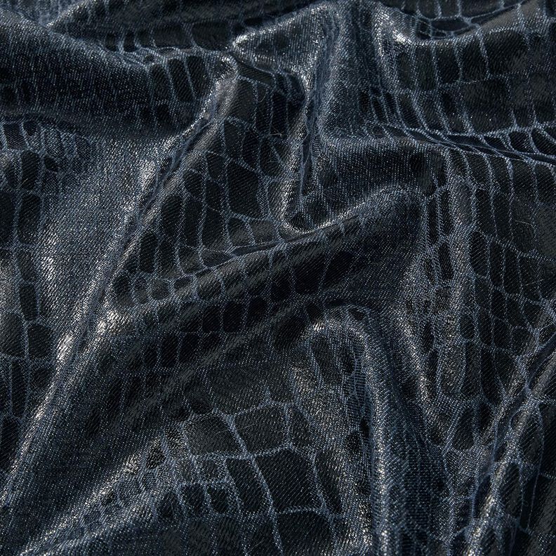 Wiskozowy denim o gadów – czarnoniebieski,  image number 2