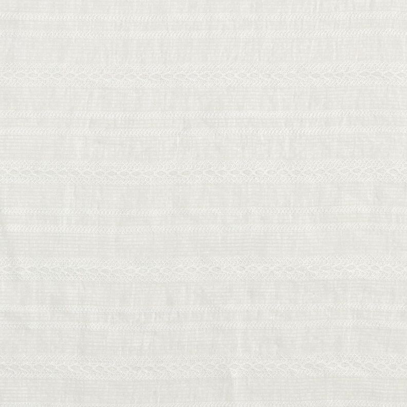 Lekka tkanina na bluzki w prześwitujące paski – biel,  image number 1