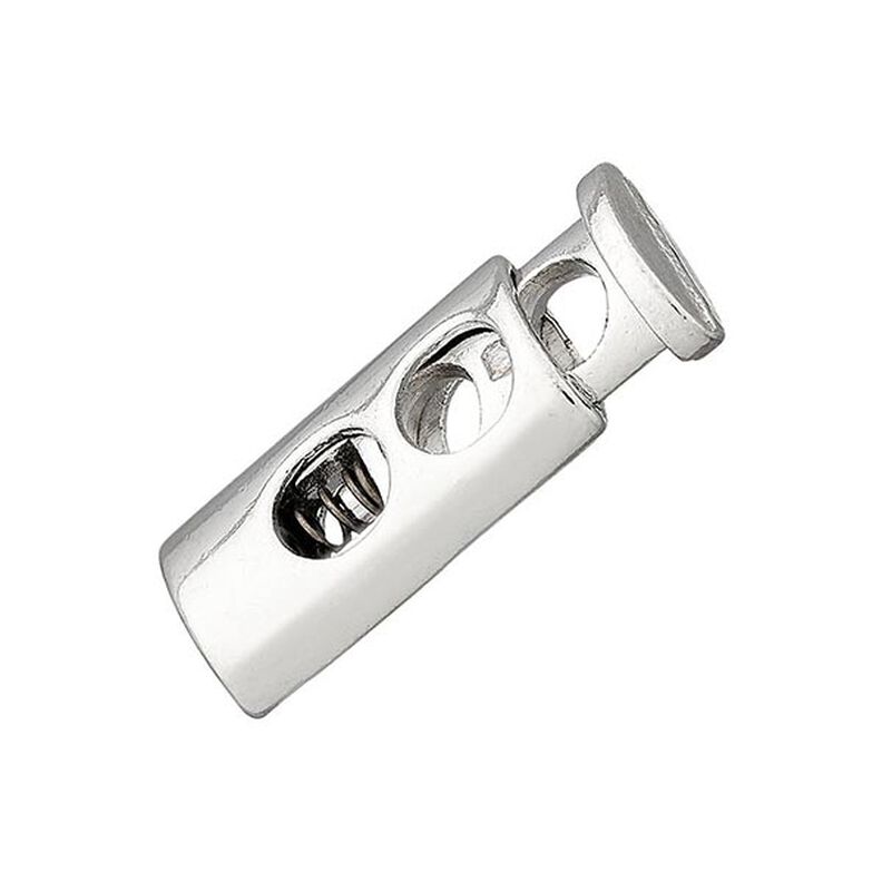 Stoper do sznurka [ Ø 5 mm ] – srebro metaliczny,  image number 1