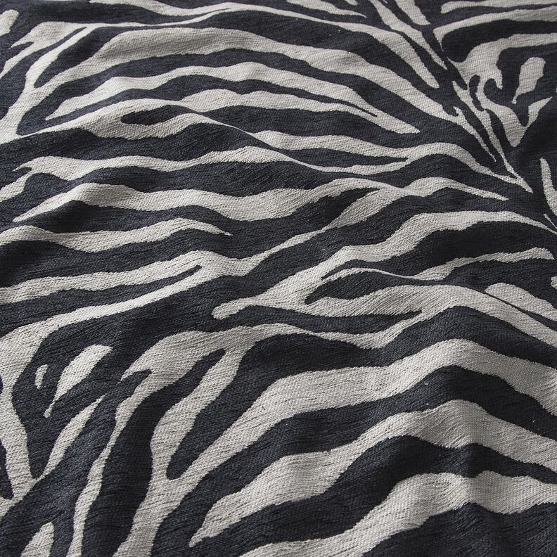 Tkanina tapicerska Żakard zebra – czerń/szary, image number 2
