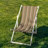 Outdoor Tkanina na leżaki Podłużne paski 44 cm – ciemna zieleń/pomarańcza,  thumbnail number 4