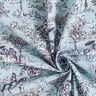 Tkanina bawełniana Kreton wizyta w parku – błękit,  thumbnail number 3