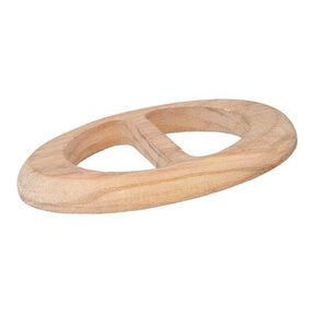 Klamra drewniana owalna – beż, 