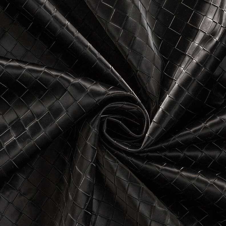 Sztuczna skóra plecionka | Katia Fabrics – czerń, image number 3