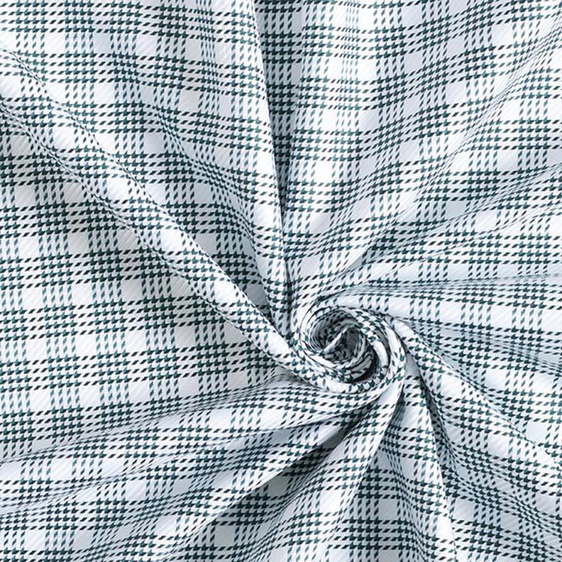 Tkanina na bluzki w kratkę pepitkę – biel/antracyt,  image number 3