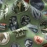 Popelina bawełniana Park Jurajski łatki Tkanina na licencji | Universal Studios – pinia,  thumbnail number 2