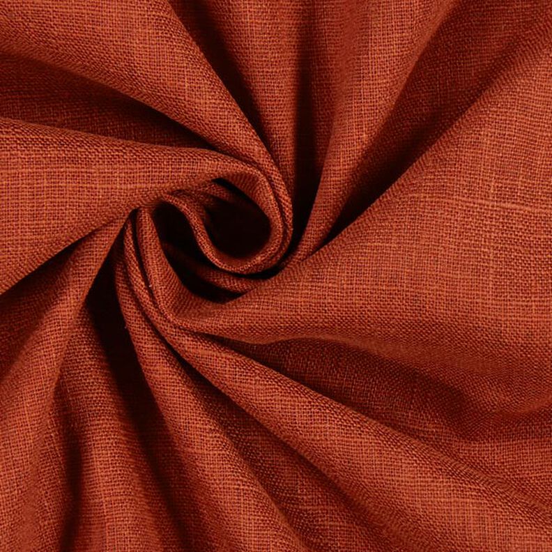 Tkanina lniana mieszanka ramii, średnia – terakota,  image number 3