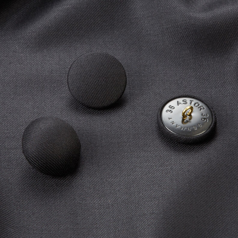 Guzik obciągnięty Gloss – czarny,  image number 4