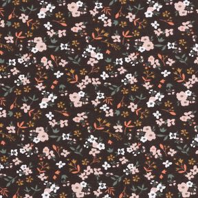 Dżersej bawełniany Mille-fleurs &ndash; czarny brąz, 