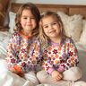 Miękka dzianina dresowa kolorowe kwiaty | Poppy Fabrics – mleczna biel,  thumbnail number 5