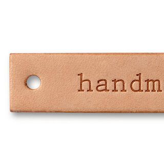 Metka „handmade” [ 6 x 1,3 cm ] | Prym – naturalny, 