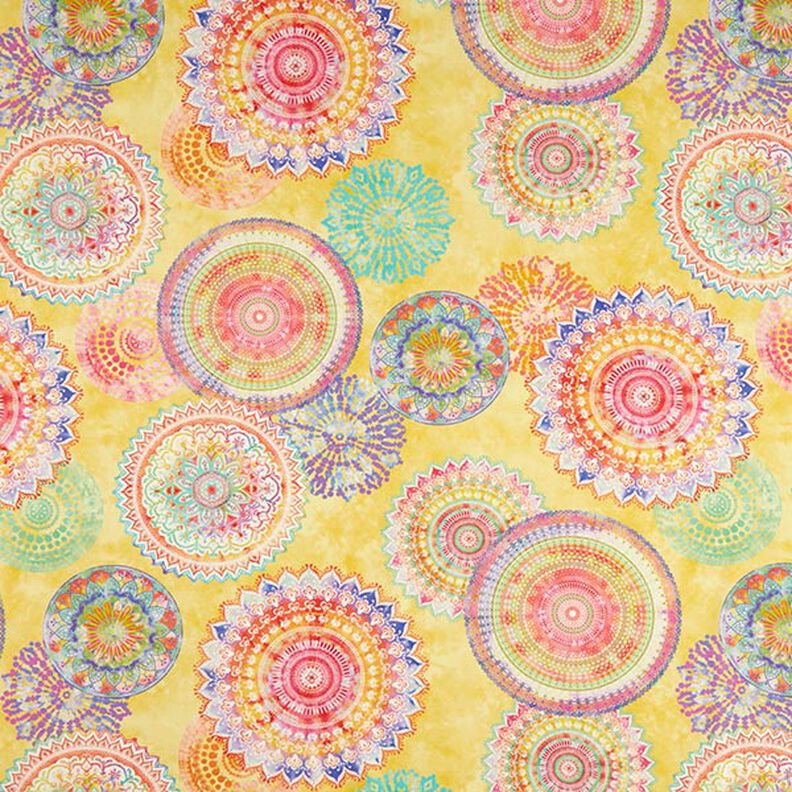 Tkanina outdoor Płótno Mandala – jasna żółć,  image number 1