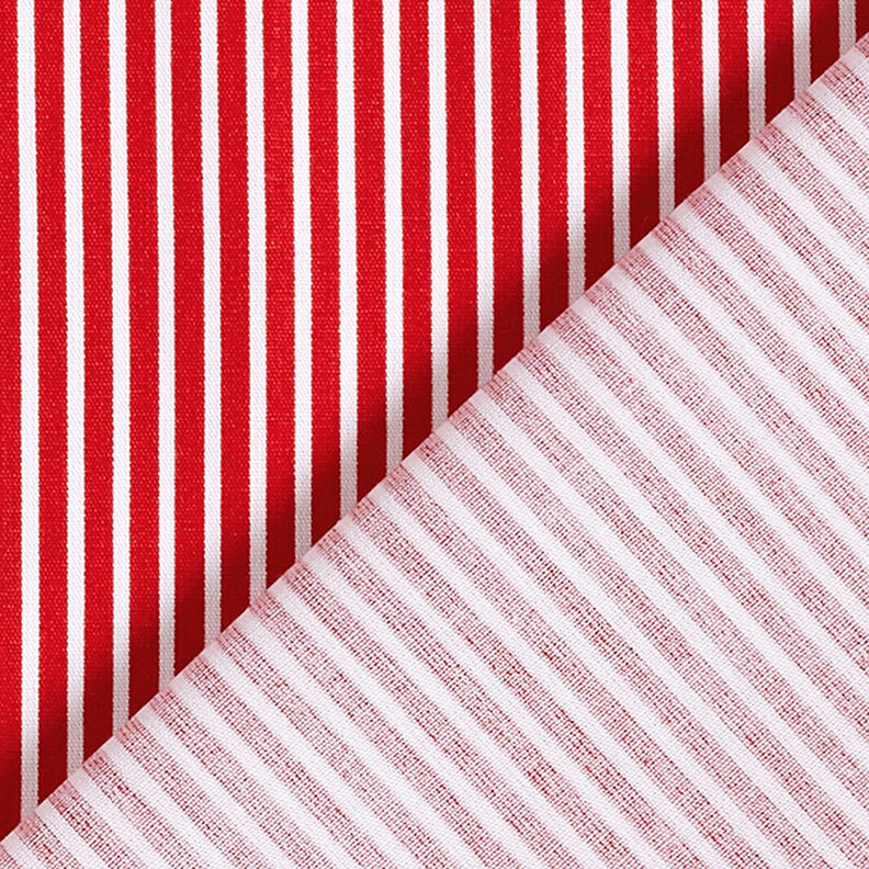 Popelina bawełniana Paski – czerwień/biel,  image number 4