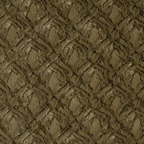 Sztuczne futerko ze wzorem w romby – khaki, 