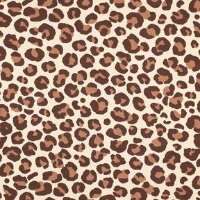 Dzianina dresowa drapana panterka | Poppy Fabrics – krem/ciemny brąz,  Dzianina dresowa drapana panterka | Poppy Fabrics – krem/ciemny brąz,