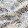 Tkanina dekoracyjna half panama, wzór w fale – błękit królewski/naturalny,  thumbnail number 2