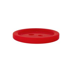 Guzik plastikowy z 2 dziurkami Basic - czerwony, 