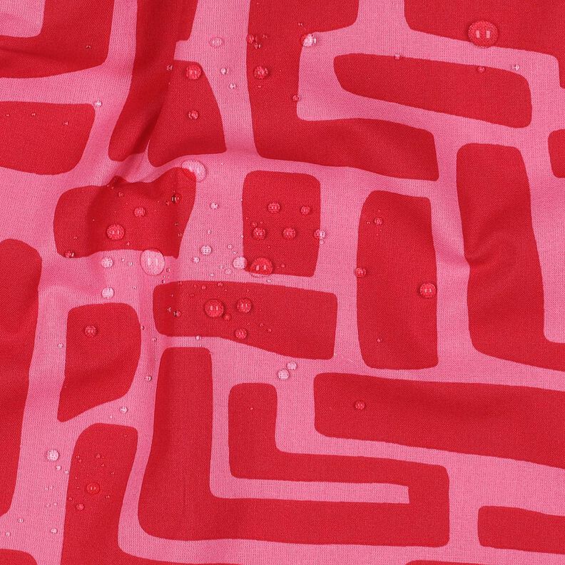 Bawełna powlekana abstrakcyjny – czerwień/pink,  image number 2