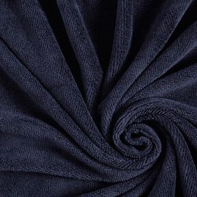 Miękka tkanina frotte Bambus Jednokol – granat navy, 