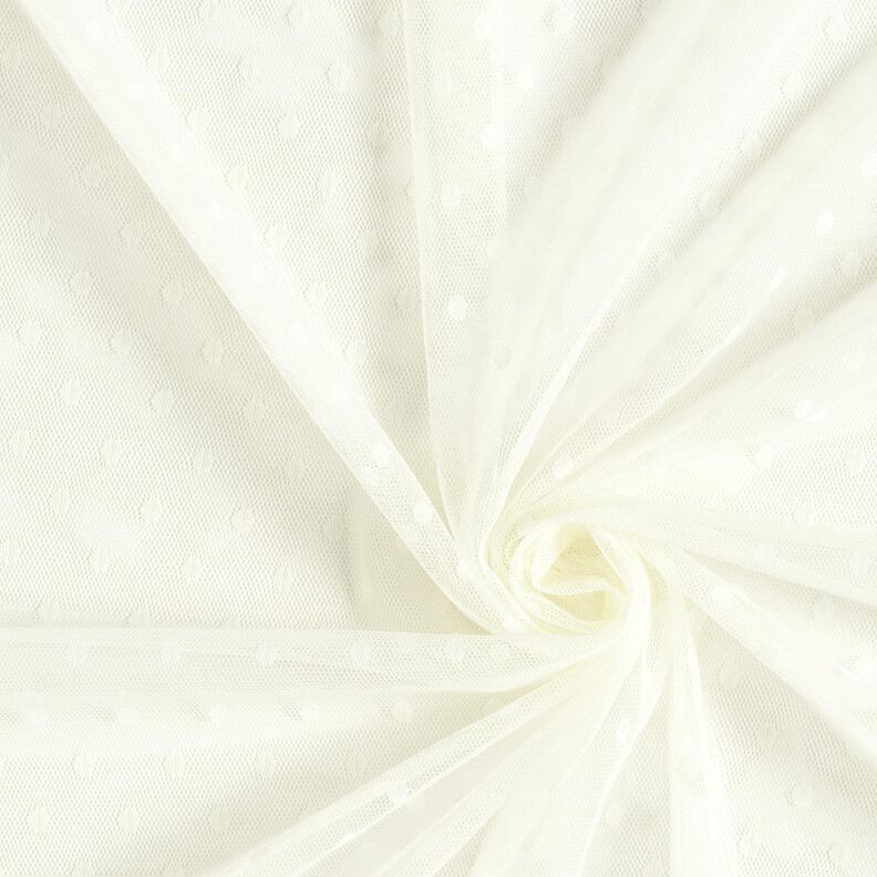 Siateczka w kropki – mleczna biel,  image number 4