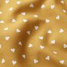 Popelina z bawełny organicznej rozproszone serca – musztarda,  thumbnail number 2