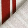 Tkanin dekoracyjna Panama Szerokie pasy – czerwień karminowa/mglisty szary,  thumbnail number 4