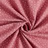 Muślin / Tkanina double crinkle kropeczki – stary róż/biel,  thumbnail number 3