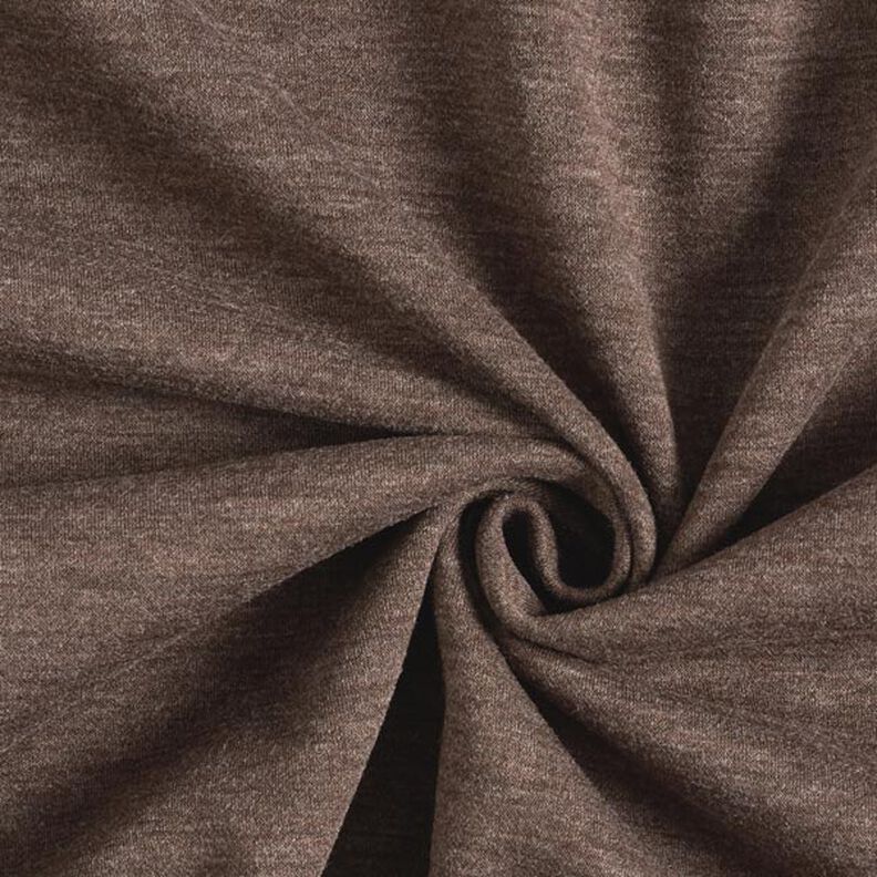 Materiał na płaszcze melanż drapany – ciemny brąz,  image number 1