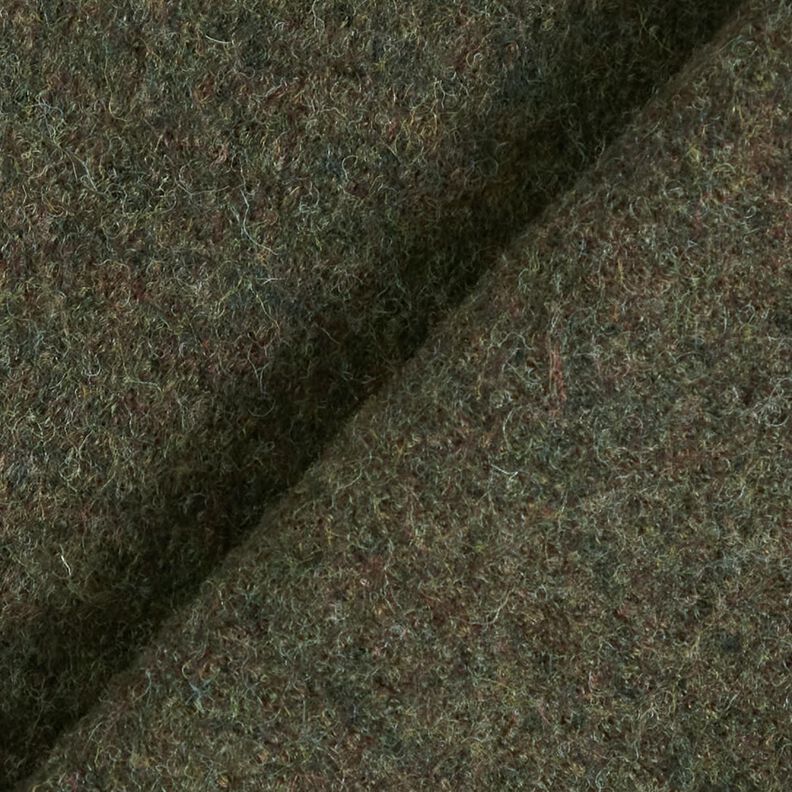 Wełniany loden spilśniany – ciemna oliwka, image number 3