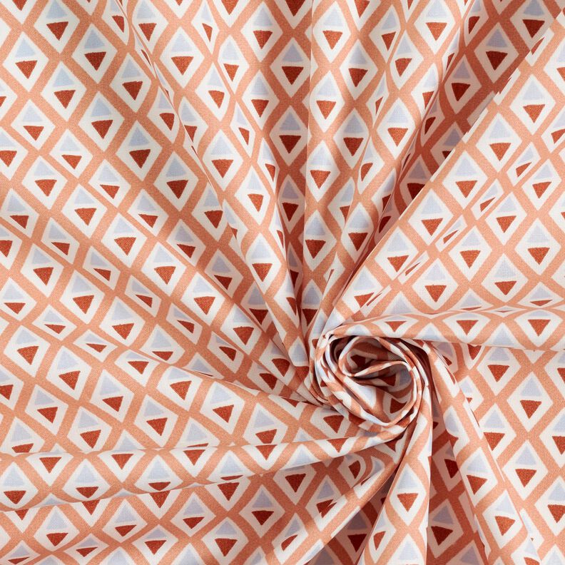 Bawełna powlekana małe romby – brąz/biel,  image number 4