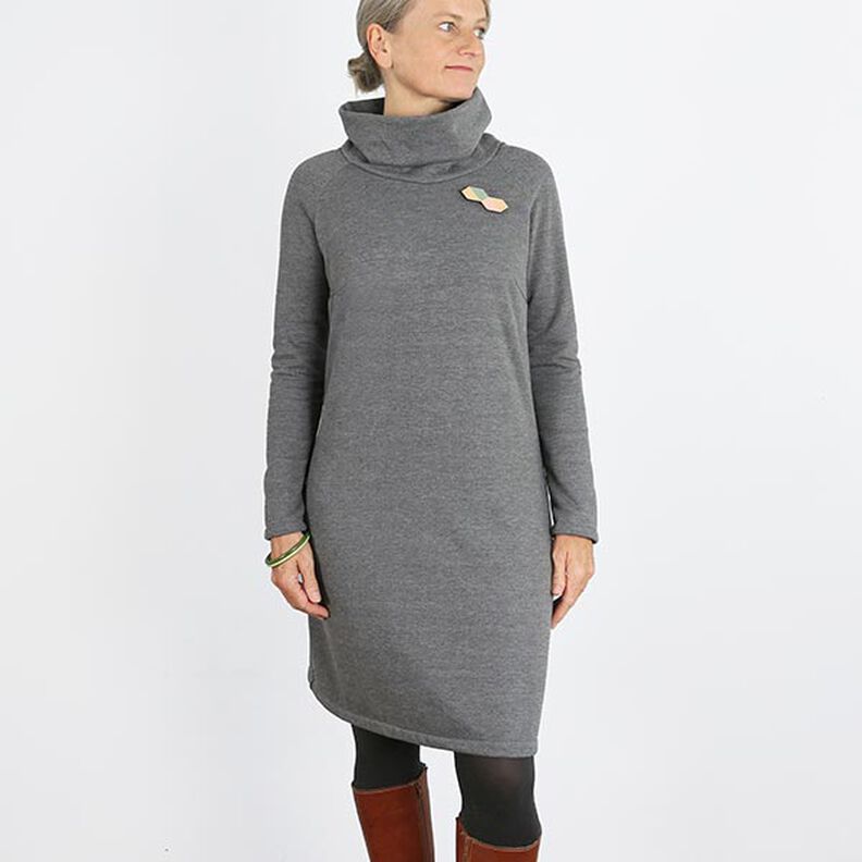 FRAU POLLY – milutka sukienka dresowa z golfem, Studio Schnittreif | XS - XXL,  image number 5