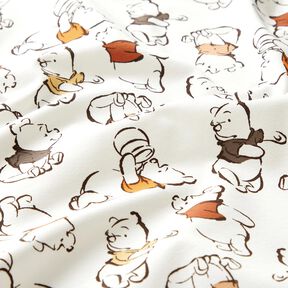 Dżersej bawełniany Kubuś Puchatek | Disney – mleczna biel, 