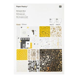 Blok papieru z motywami Nostalgic Christmas | Rico Design – czerń, 