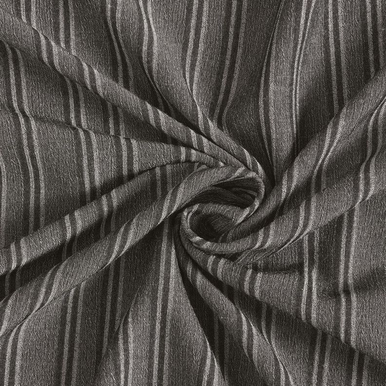 Tkanina bawełniana z zagnieceniami w paski – antracyt,  image number 3
