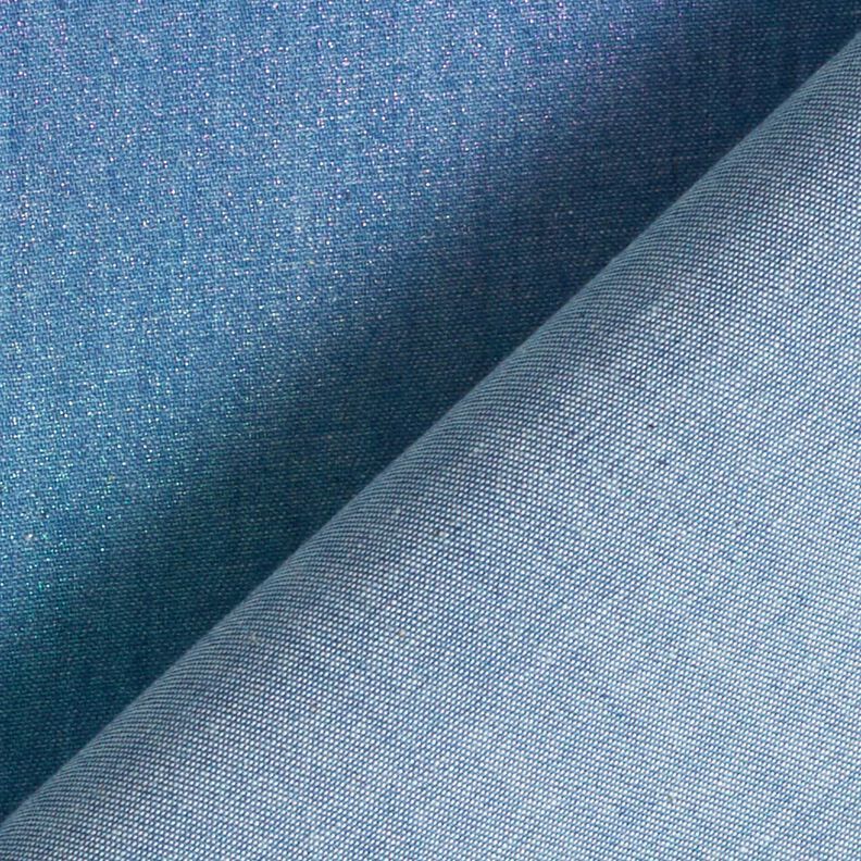 Chambray Tęczowy blask Nadruk foliowy | Poppy Fabrics – dżins/mix kolorów,  image number 4