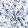 Tkanina wiskozowa dobby z nadrukiem cyfrowym w akwarelowe kwiaty – kość słoniowa/jasnoniebieski,  thumbnail number 3