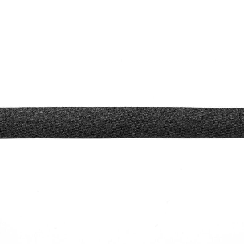 Taśma skośna Satyna [20 mm] – czerń,  image number 1
