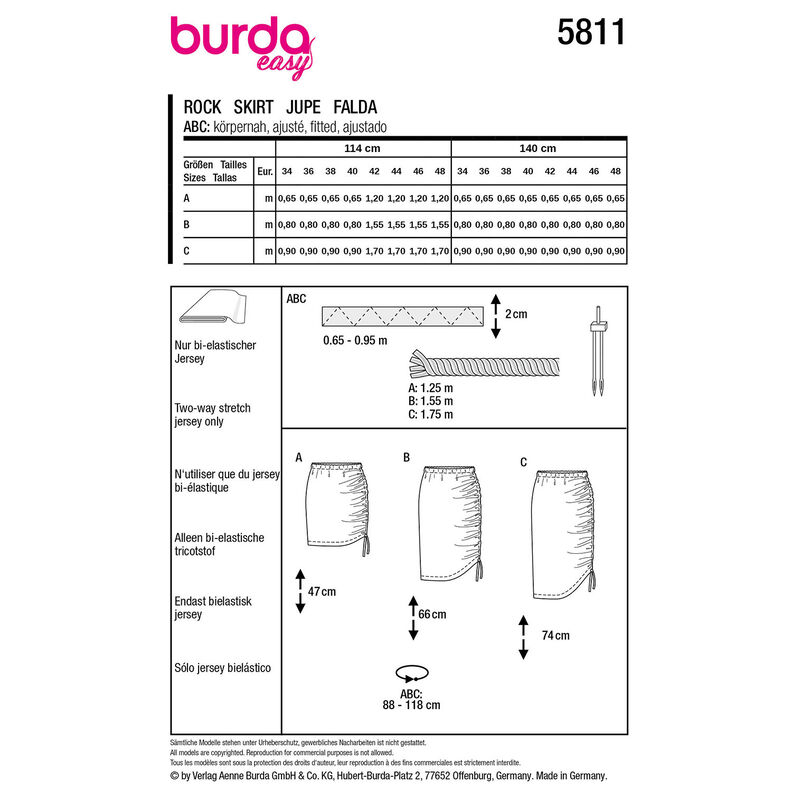 Spódnica | Burda 5811 | 34-48,  image number 12