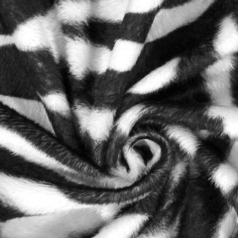 Imitacja sierści zwierzęcej zebra – czerń/biel,  image number 3
