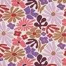 Dzianina dresowa drapana duże kwiaty | Poppy Fabrics – naturalny/merlot,  thumbnail number 1