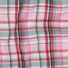 Muślin / Tkanina double crinkle Lureks kratka | Poppy Fabrics – różowy/złoty metaliczny,  thumbnail number 2