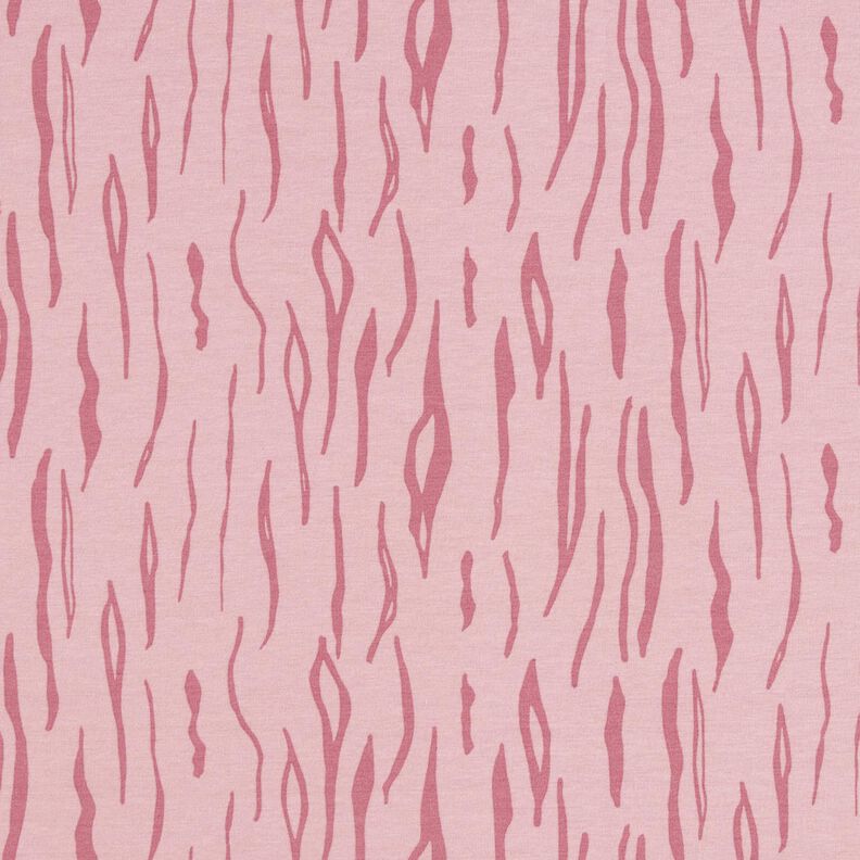 Dżersej bawełniany, zebra – jasny brudny róż,  image number 1