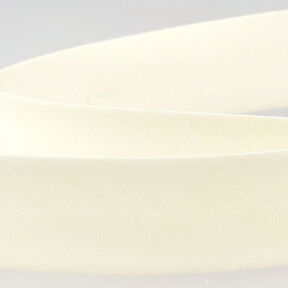 Taśma skośna Polycotton [20 mm] – mleczna biel, 