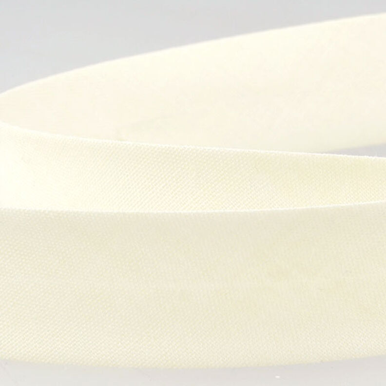 Taśma skośna Polycotton [20 mm] – mleczna biel,  image number 2