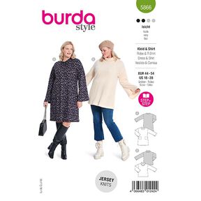 Sukienka / Koszulka Plus-Size | Burda 5866 | 44-54, 